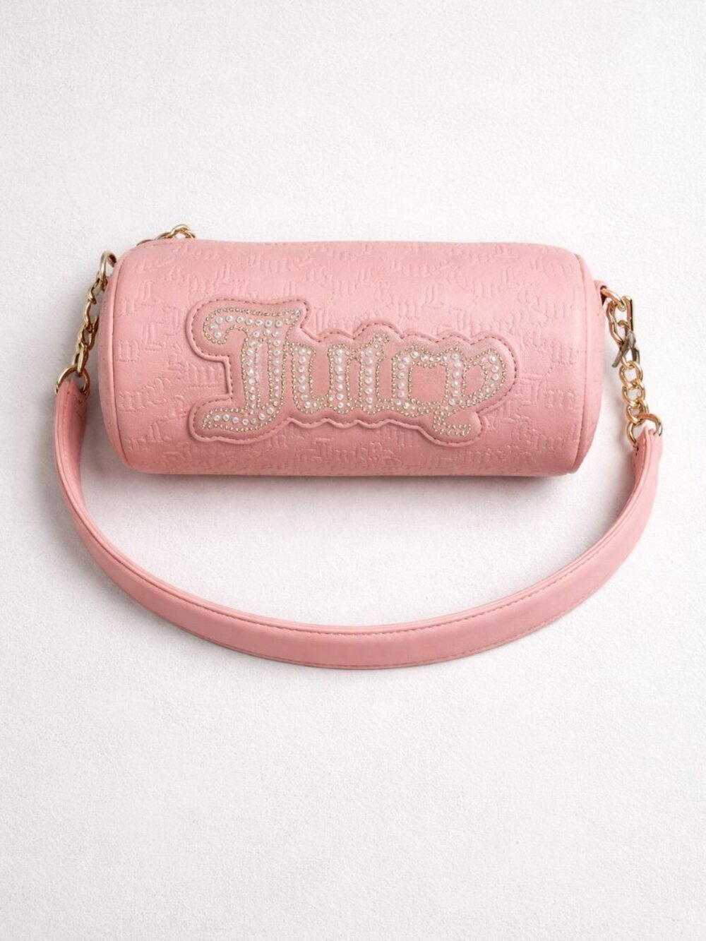 NWT Juicy Couture String of Pearls Roll Bag Pink